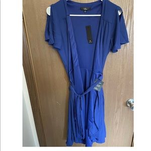 Lulus Rise to the Occasion Wrap Dress